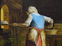 La fornaia - Soggetto originale di J.F. Millet  Olio su tela - 40 x 30